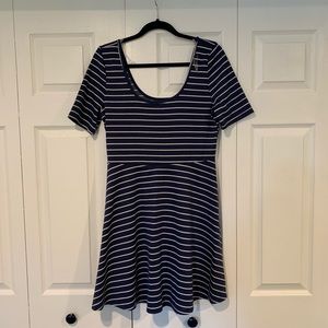 Navy and white striped skater dress!